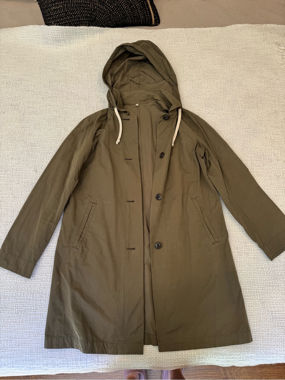 Olive trench light weight coat